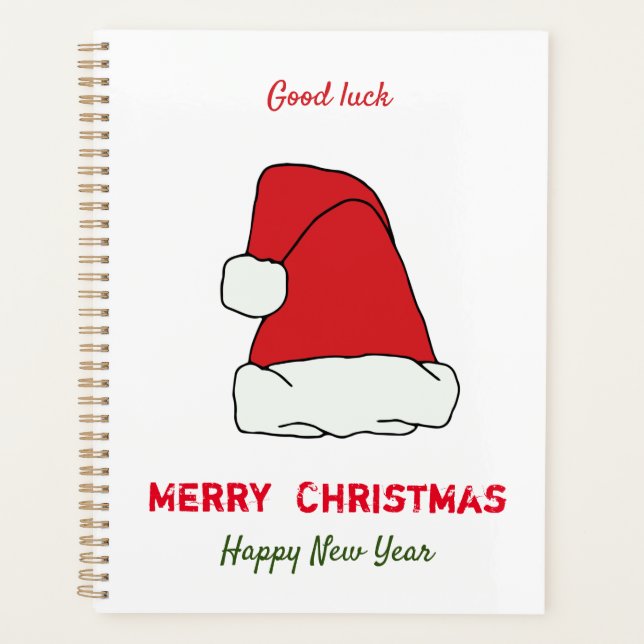 Agenda Feliz Natal minimalista e Ano novo (Frente)