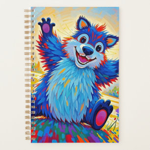 Agenda Feliz urso engraçado, Abstrato bonitinho, arte ani