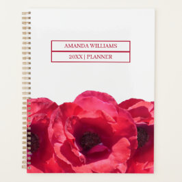 Agenda Feminie Floral Cream Red Roses Name 2026