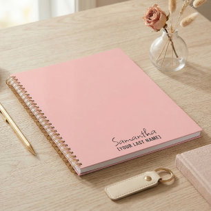 Agenda Feminino Minimalista Bege Rosa