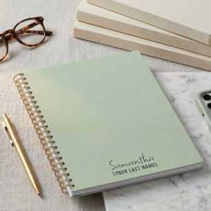 Agenda Feminino Minimalista Poeira Salvia