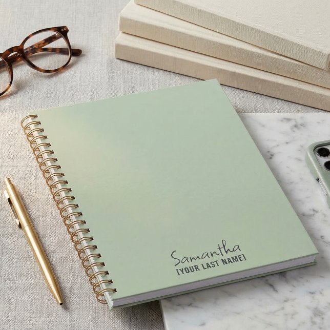 Agenda Feminino Minimalista | Poeira Salvia (Feminine Minimalist  Dusty Sage Planner
)
