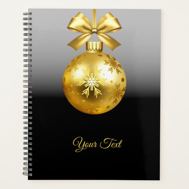 Agenda Feriado de Ornamento Dourado (Frente)