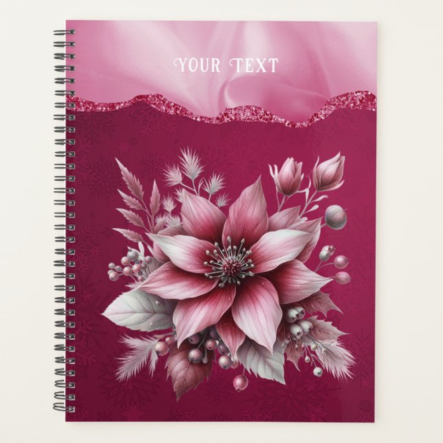 Agenda Feriado Floral Rosa (Frente)