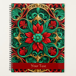 Agenda Feriado Verde Vermelho Decorativo