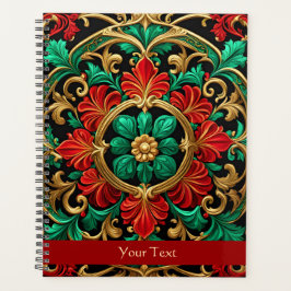 Agenda Feriado Verde Vermelho Decorativo