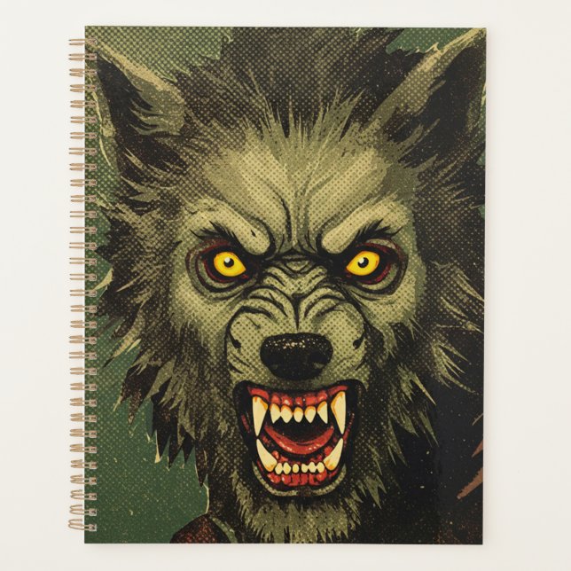 Agenda Ferocious Werewolf Horror Illustration (Frente)
