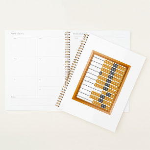 Agenda Ferramenta de Contagem Clássica Vintage Wooden Aba