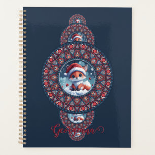 Agenda Festivo Personalizado Kawaii Fox Mandala Ornamenta