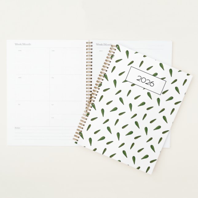 Agenda Feuilles du printemps, motif aquarelle (Exibição)
