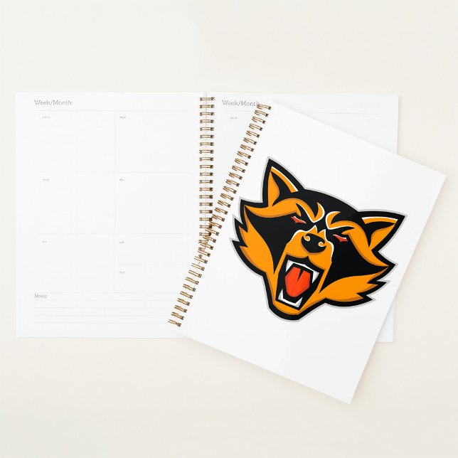 Agenda Fierce Raccoon Mascot Bold Wild Animal Graphic (Criador carregado)