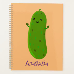 Agenda Figura de desenho animado de picles feliz