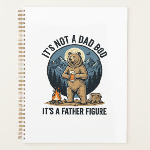 Agenda Figura de Urso Pai Engraçada Desenho Vetorial Acam