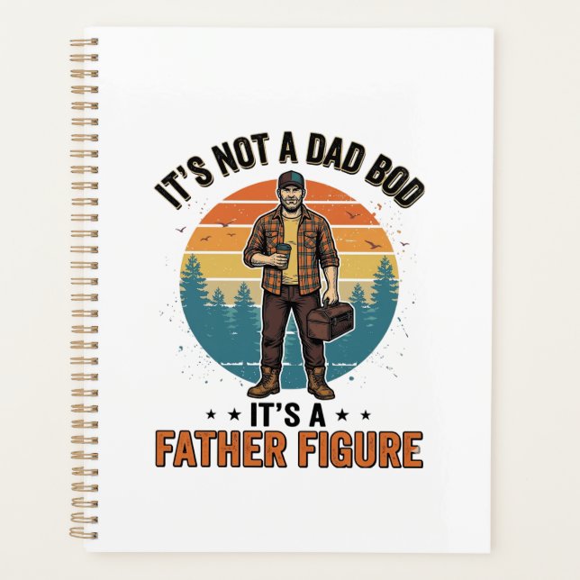 Agenda Figura Paterna Engraçada Camisa Vintage Humor Pai  (Frente)