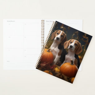 Agenda Filhote de Foxhound Americano Delícia de Outono