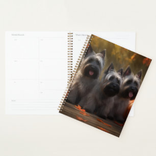 Agenda Filhote de Skye Terrier Outono Prazer Abóbora