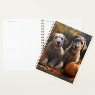 Agenda Filhote de Wolfhound Delícia de Outono Abóbora