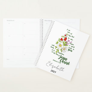 Agenda Filipenses 1:6 personalizado, ano personalizado