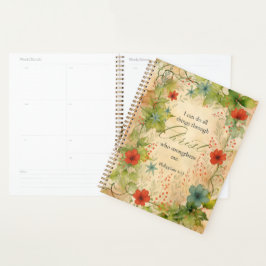 Agenda Filipenses 4:13 Posso Todas as Coisas Botânica Vin