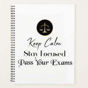 Agenda Fique Calmo. Fiquem Focados. Aproveite seus exames