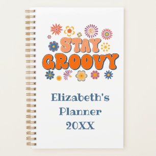 Agenda Fique Groovy Flor Poder Retro Anual