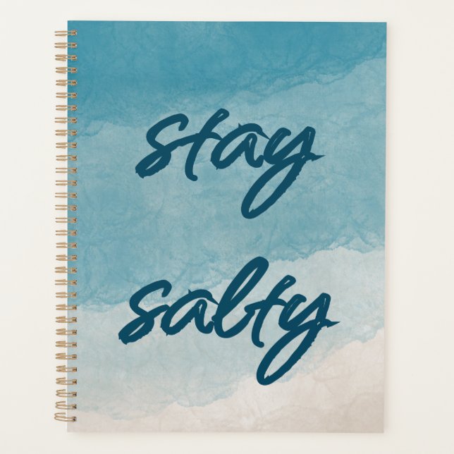 Agenda Fique Salgado - Planner Abstrato de Design Costeir (Frente)