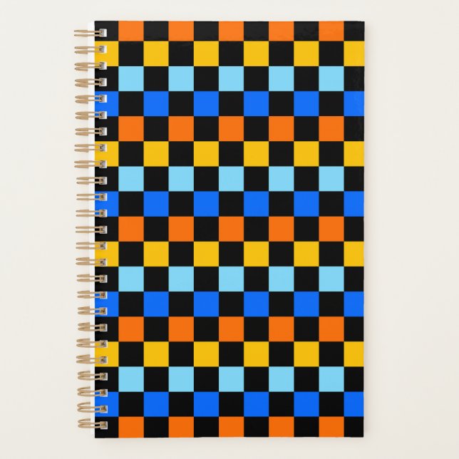 Agenda Fire and ice checkerboard pattern (Frente)