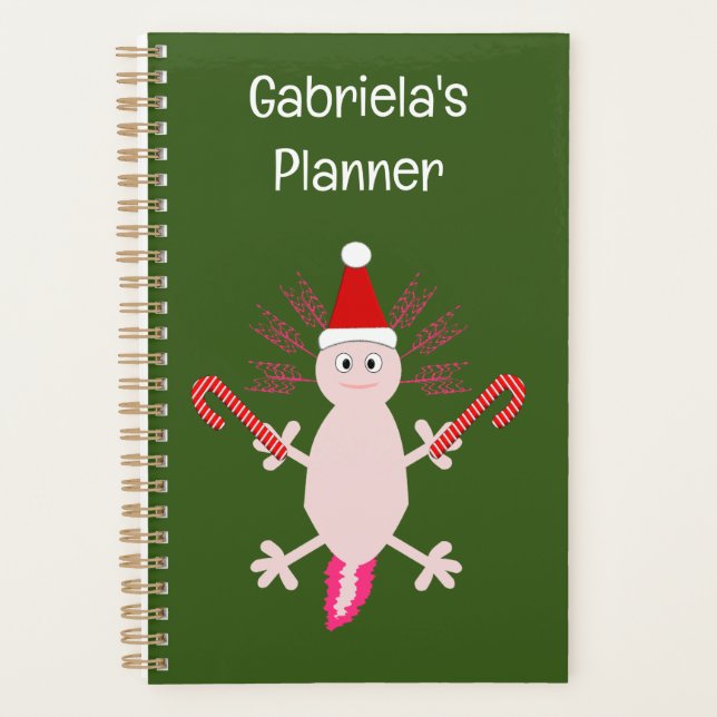 Agenda Fixe de Natal Axolotl Personalizado (Frente)