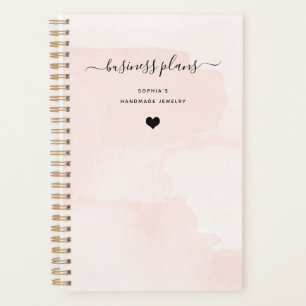 Agenda Flair minimalista Cor d'água e Script de Lâmpada