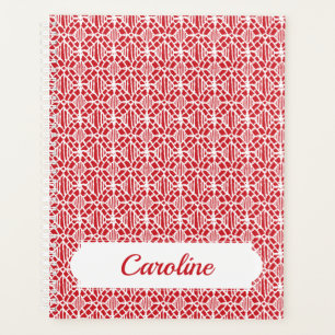 Agenda Flame Scarlett Com Padrão De Lace De Crochet Bran