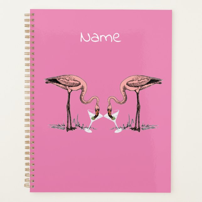 Agenda Flamingo Bebendo Martini Thunder_Cove (Frente)