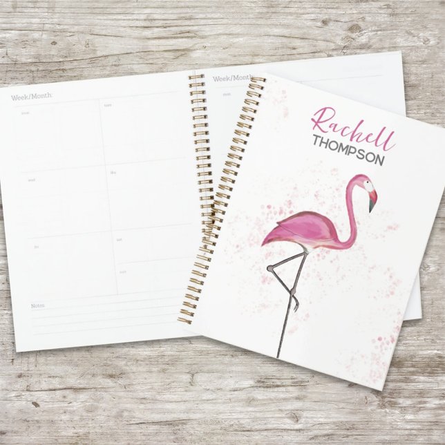 Agenda Flamingo, Cor Simples, Rosa-Na moda, Rosa (Criador carregado)
