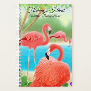 Agenda Flamingo Island Weekly Monthly Planner