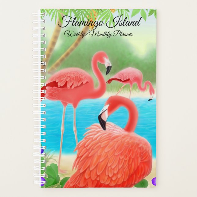 Agenda Flamingo Island Weekly Monthly Planner (Frente)