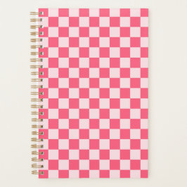 Agenda Flamingo sorbet checkerboard pattern