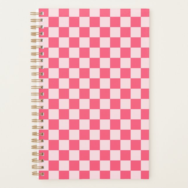 Agenda Flamingo sorbet checkerboard pattern (Frente)