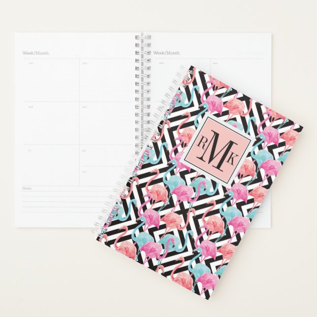 Agenda Flamingoes no Padrão de Design Negrito (Exibição)