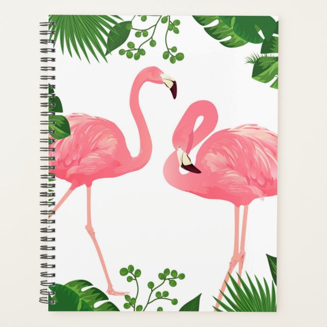 Agenda Flamingos e Folhas Tropicais (Frente)