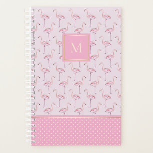 Agenda Flamingos e pontos cor-de-rosa com tendência com