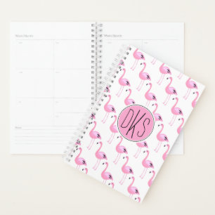 Agenda Flamingos Rosa Monograma