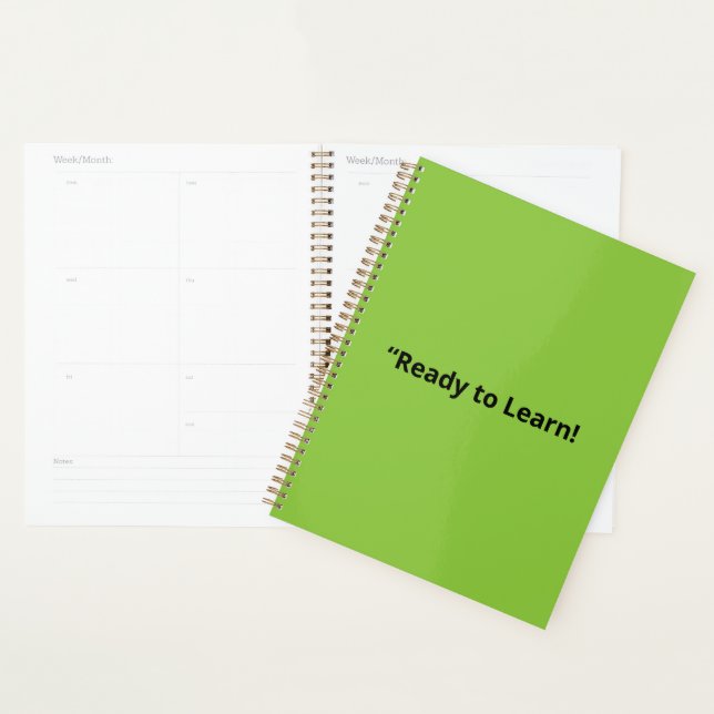 Agenda Flat Lime Green Background – School Texture (Exibição)