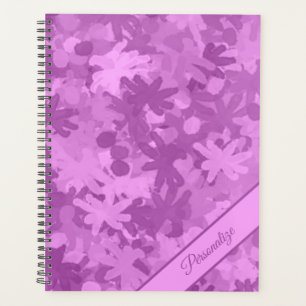 Agenda Flor Abstrato Lilac Roxo Elegante Personalizada