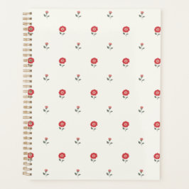 Agenda Flor Breeze Verde Vermelho