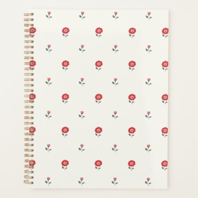 Agenda Flor Breeze Verde Vermelho (Frente)
