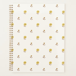 Agenda Flor Breze Amarelo Marrom