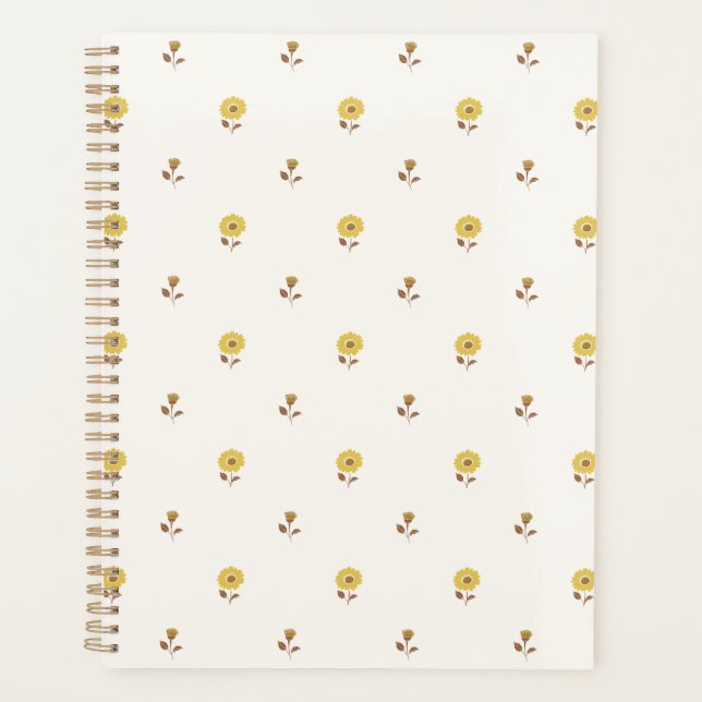 Agenda Flor Breze Amarelo Marrom (Frente)