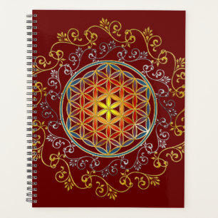 Agenda Flor da Vida - Mandala de Enfeites Antigos 1