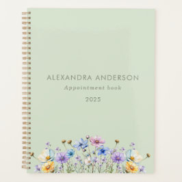 Agenda Flor de Aquarela Floral Mínimo