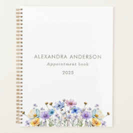 Agenda Flor de Aquarela Floral Mínimo