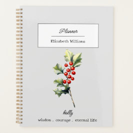 AGENDA FLOR DE NASCIMENTO HOLLY EM DEZEMBRO PERSONALIZADO